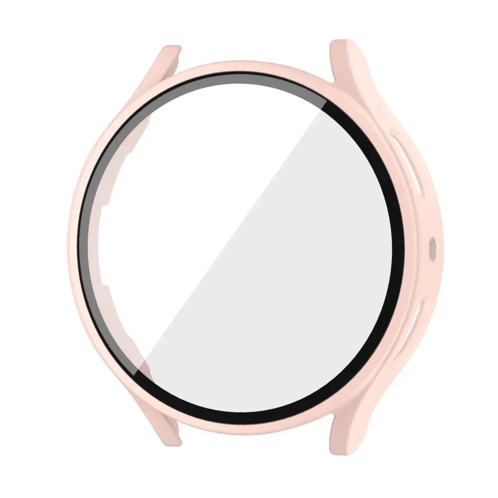 Tempered Glass+ PC Cover for Samsung Galaxy Watch4 5 6 7 44mm 40mm All Coverage Protective Bumper Case Galaxy Watch7 Accessories
