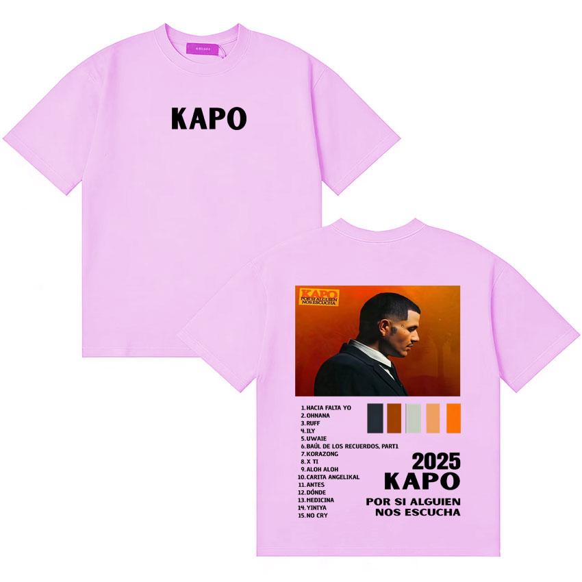 Rapper Kapo Pop Cover Merch T Shirts Unisex Women Double Sided Print Casual Summer Aesthetic Cozy Short Sleeve Tshirt Y2K TShirts