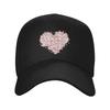 Pink Glitter Heart Baseball Cap Adjustable Cotton Casual Printed Unisex Adult Baseball Hat