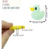 10Pcs Duck Beads Cartoon Animal Beads Colorful Duck Shaped Beads Focal Beads for Pen Flat Loose Spacer Beads for Keychain Making Jewelry DIY