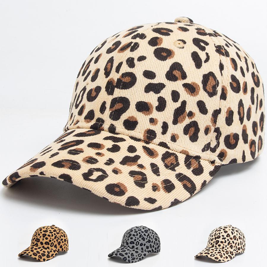 Women Baseball Cap Corduroy Leopard Snapback Autumn Winter Casual Hat Fashion Vintage Men Female Caps Girls Unisex Adjustable