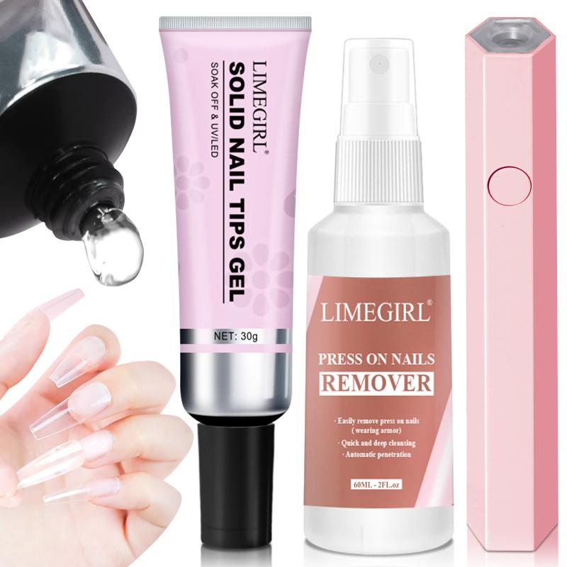 30G Weiche Nagelspitzen Gel Transparentes Patch Gel Für Falsche Nägel Verlängerung Stark Klebendes Röhrchen Spitzenkleber UV Soak Off Salon Maniküre