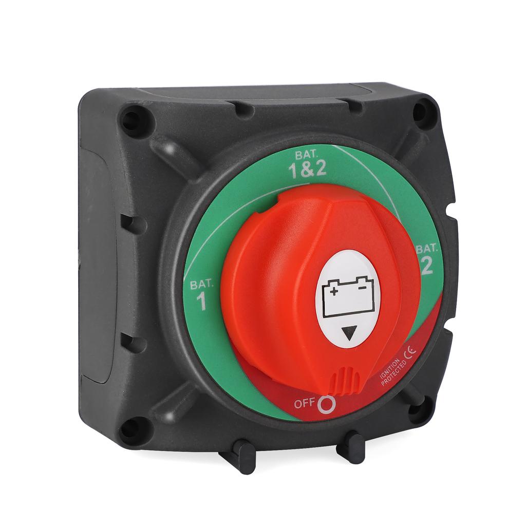 Car 500A 4 Position Battery Switch 12-24V Automotive Battery Isolator Disconnector Circuit Breaker Disconnect Switch
