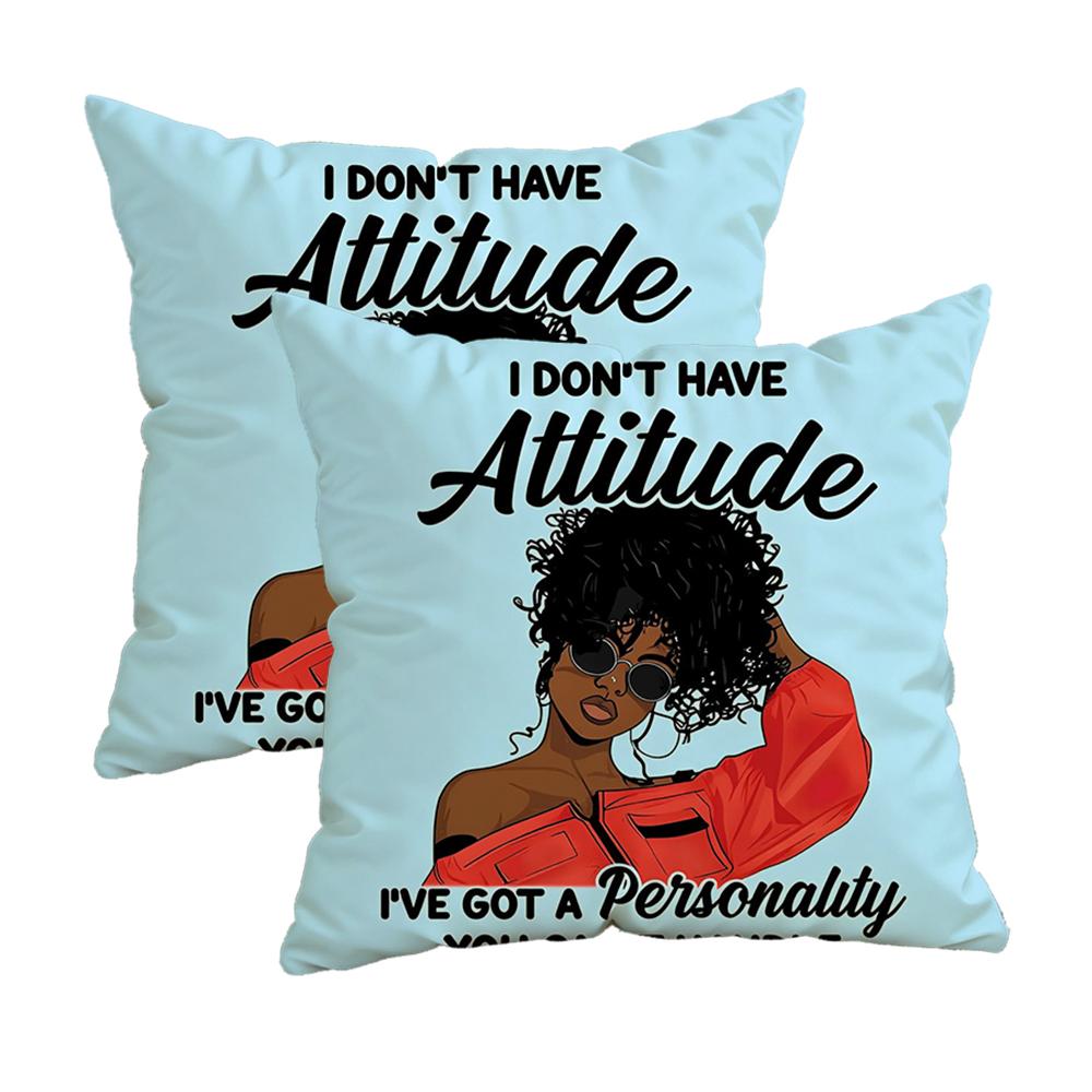 I Don'T Have Attitude Personality Pillowcasezipper Design, Decorative Pillowcase, 45X45 Cm Pillowcase