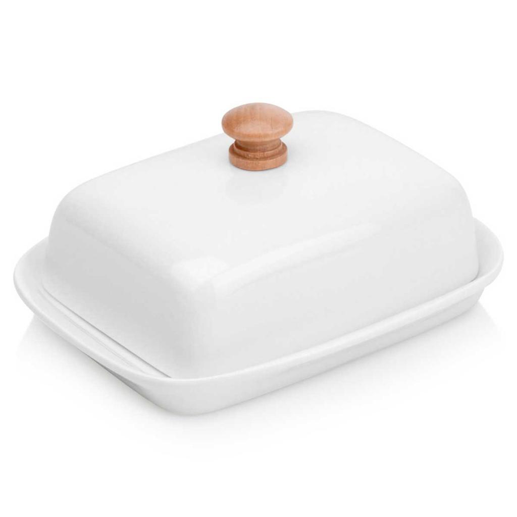 BUTTER DISH CERAMIC BUTTER DISH WHITE 139678