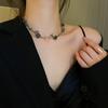 GemChic Women's Retro Camellia Flower Leaf Collarbone Necklace Personalized Clavicle Chain Birthday Christmas Jewelry Gift
