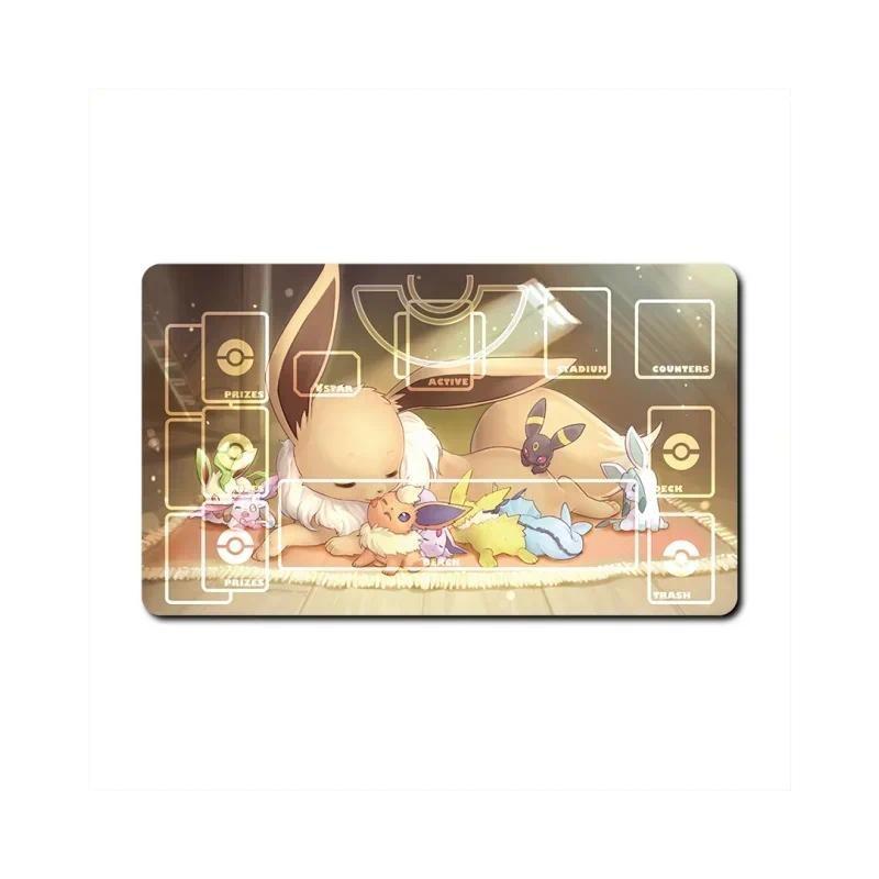 Pokemon Sylveon Glaceon Self Made Anime Game Characters Gifts Toys Classic Series Cards Pad Rubber Collection Card Dueling Mat