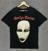 Vintage 90's Marilyn Manson Punk Rock Band Cotton Unisex T Shirt Black KH9224