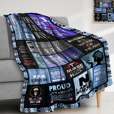 Blanket Nurses Week Appreciation Nursing Student Graduation Birthday Gift Gifts for Women Nurses Blanket Soft Warm Flannel Throw