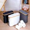 Wood Frame Toilet Paper Holder On The Floor-Large Capacity Organizer For Bathroom Waterproof Toilet Paper Holder With Lid