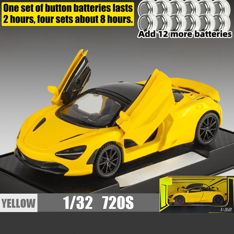 1/32 McLaren 720s Supercar Sports Alloy Diecast Model Car Sound & Light High Simulation Hobby Collection Birthday Gifts for Boy