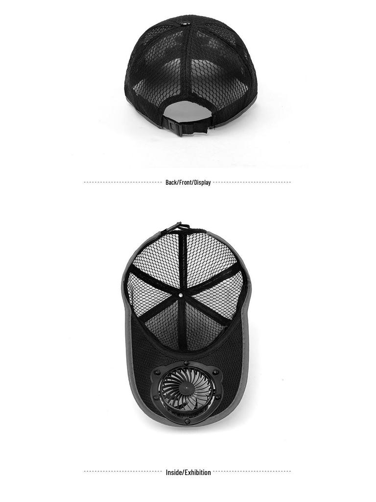 Adjustable Electric Fan Hat: Full Mesh Sun Hat for Men and Women