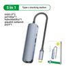 5-in-1 Type-C Docking Station USB-C Hub Gigabit Ethernet 4K HDMI Adapter for Laptop