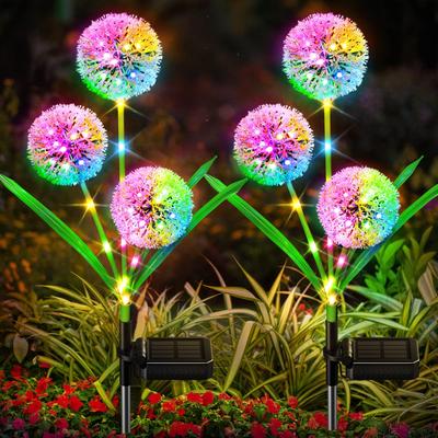 Luci Solari per Esterni da Giardino, 1 Confezione di Luci Solari da Giardino Aggiornate Dente di Leone Decorativo con 36 LED Colorati - Luci Solari Impermeabili IP65 per Esterni
