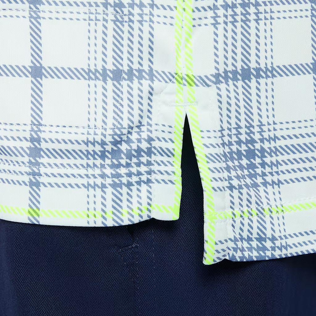 Nike Par Tartan Polo Quick-Dry Checkered Drop-Shoulder T-Shirt Men Tops II0787-394