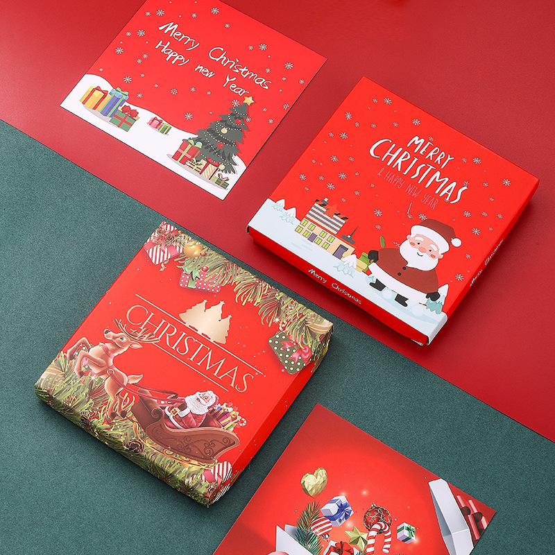 Edelstahl Löffel Tafelgeschirr Runder Löffel Kuchen Dessert Eis Kaffee Löffel Kreatives Weihnachts-Löffel-Set