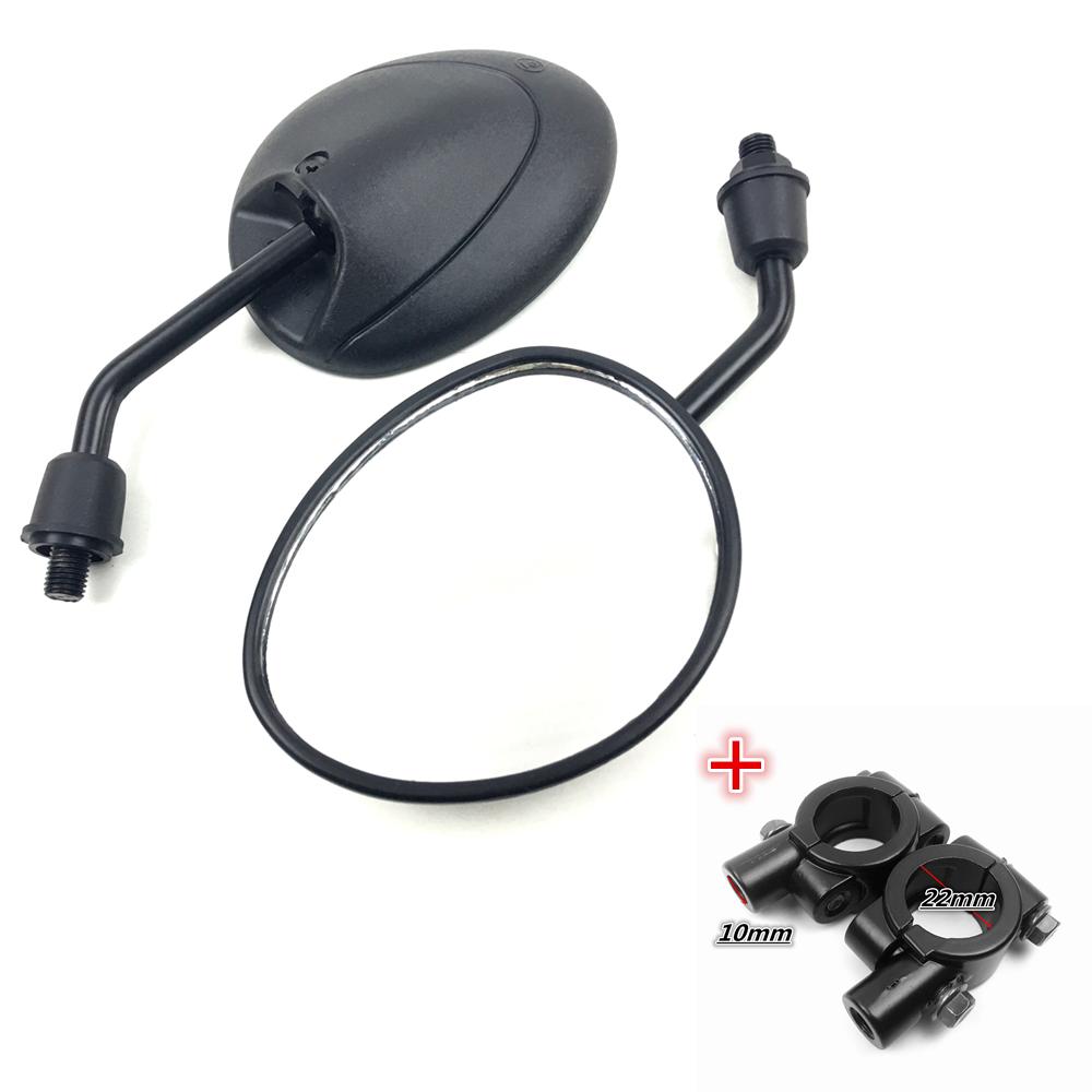 Universal Motorcycle Mirror Scooter E-Bike Rearview Mirrors Back Side Convex Mirror 10mm Carbon