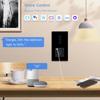 BSEED Wifi Smart Dimmer Switches Tuya Smart Life Goolgle Home Control Plus Normal Type-c USB EU Socket Glass Panel Black