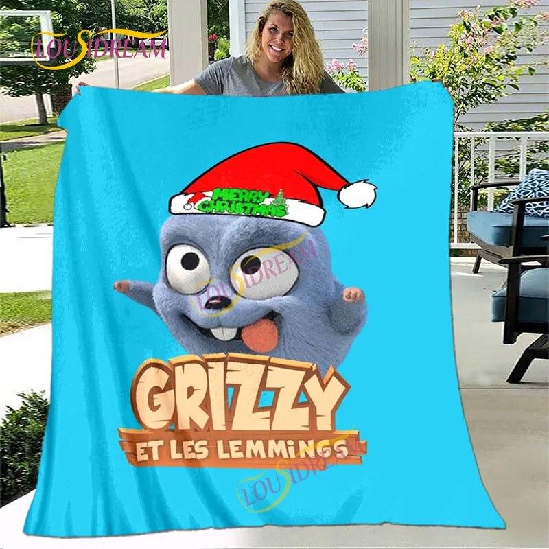 Cartoon 3D Druck Französisch Cartoon Flanell Mode Grizzy Und Die Lemminge Decke Kinder Erwachsene Decke Hause Büro Decke.