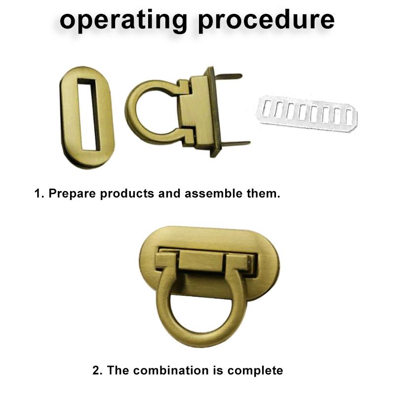 1 ks Kabelka Peněženka Odolný Uzávěr Módní Kování DIY Kov Vysoká Kvalita Doplňky k Taškám Otočný Zámek