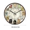 Vintage Wall Clock with Large Arabic Number Quiet Movement Battery Operate Clock