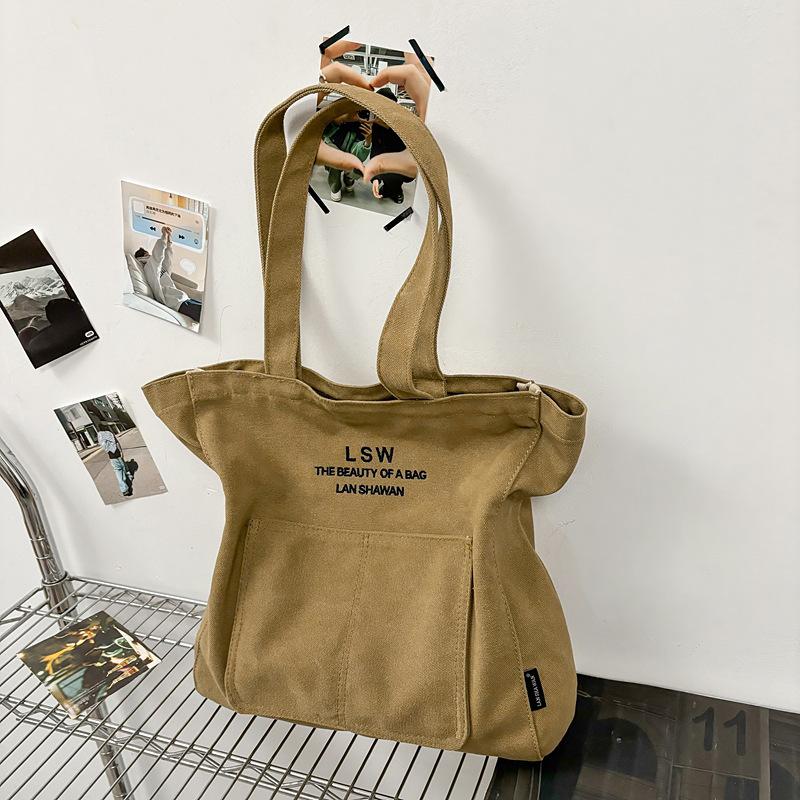 Large Capacity Personalized Bag Women 2025 New Student Class Handbag Trendy Leisure Shoulder Commuter Tote Bag