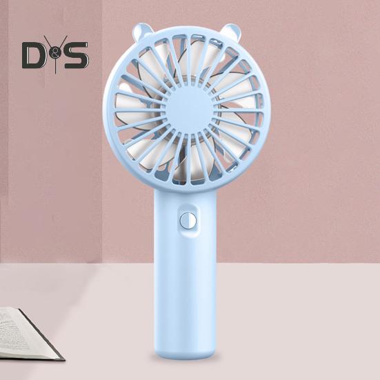 Ventilator mic de mână, cu 3 setări de viteză, flux de aer puternic, zgomot redus, ventilator de buzunar reîncărcabil prin USB, cu baterii