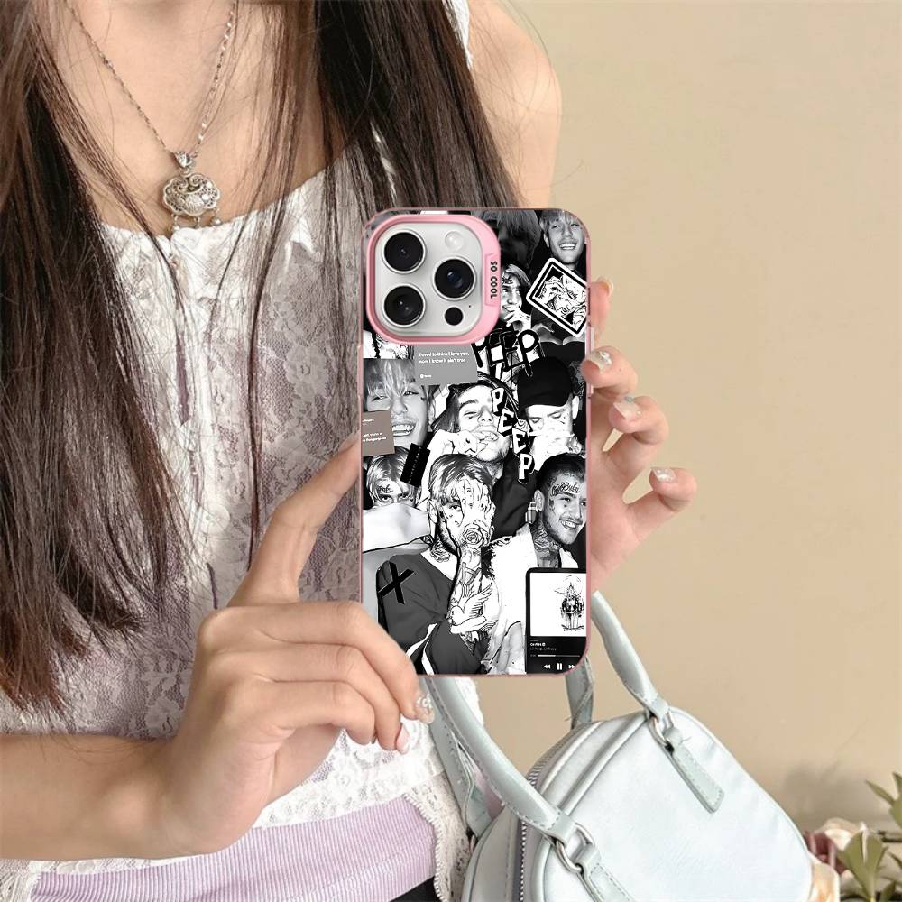 Singer Rapper L-Lil Peep Phone Case For IPhone 16 15 14 13 12 11 Pro Max 17 Plus Colorful Cover