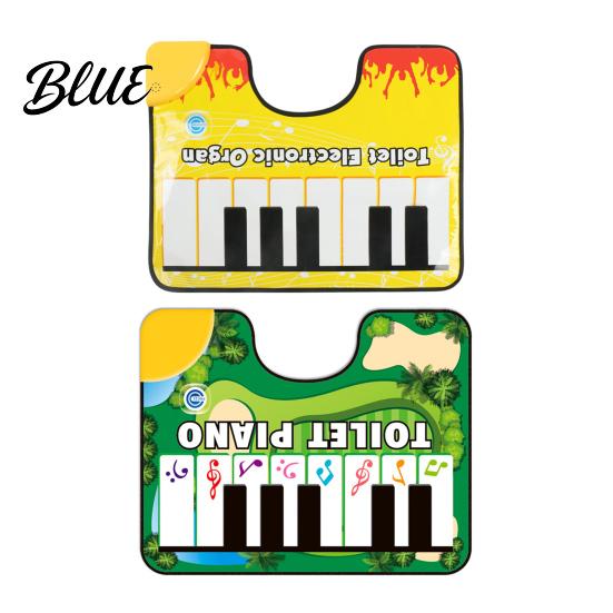 Toilet Piano Mat with Anti-Slip Backing Waterproof Auto-Off Electronic Keyboard Mat Toe Tapping Floor Musical for Bathroom