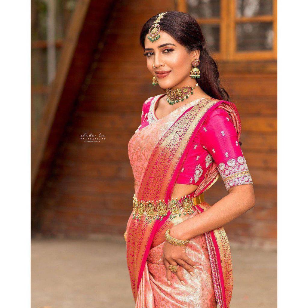 New Arrival - Royal Soft Litchi Silk Jacquard Saree Collection