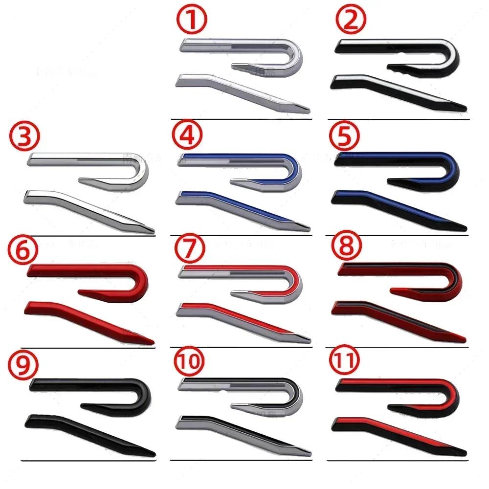 

2026 New For VW VOLKSWAGEN Metal Car Front Grille Rear Trunk Sticker for Volkswagen R Line R Logo POLO PASSAT B5 B6 B7 Golf 5 6 No.1-4.5x2.5cm