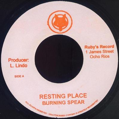 7-Zoll-Single BURNING SPEAR JOE HIGGS Resting Place More Slavery Version NONE Fox 2007 Jamaika Reggae Ska Dub Gebraucht