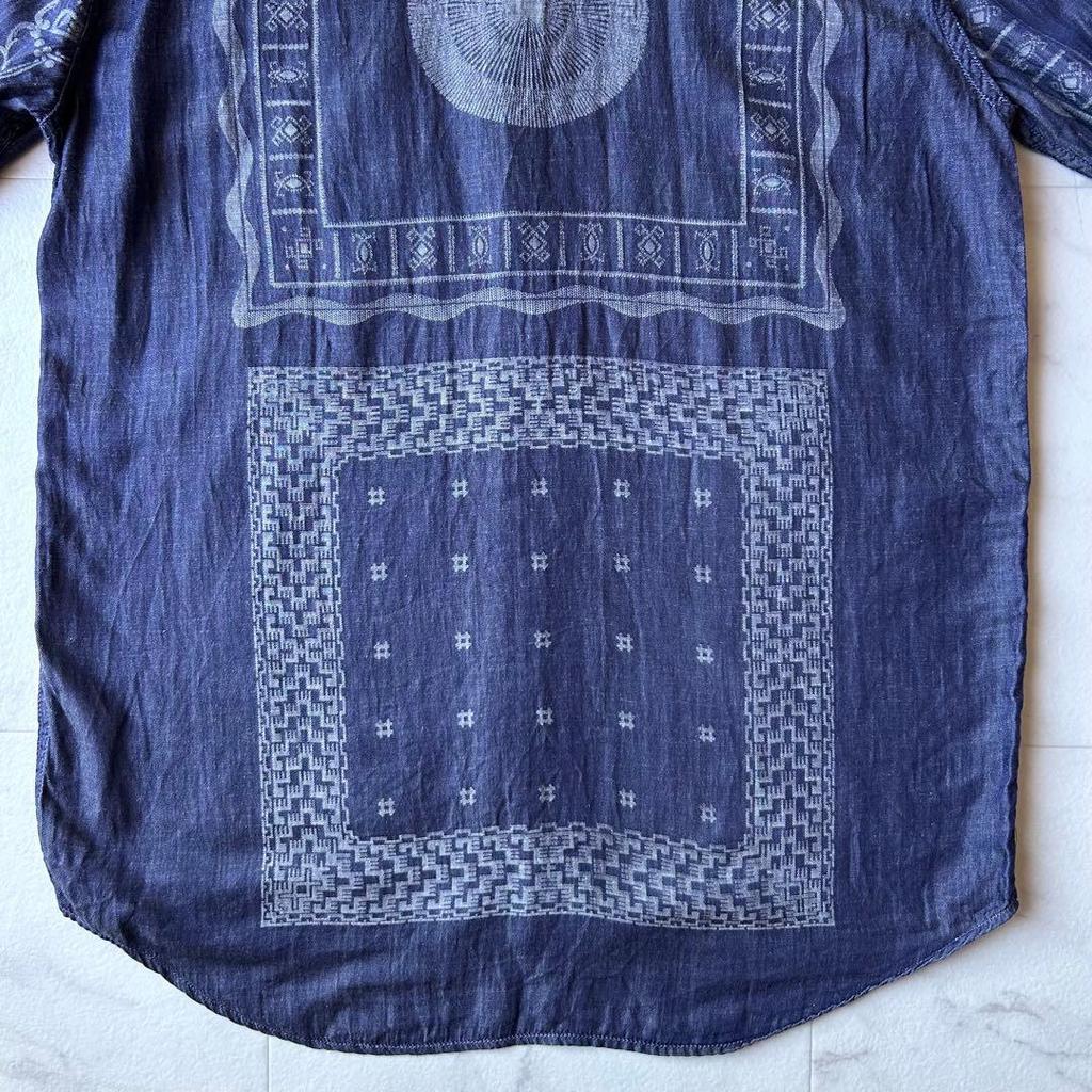 Used REMI RELIEF Paisley Pattern Shirt Linen Blend