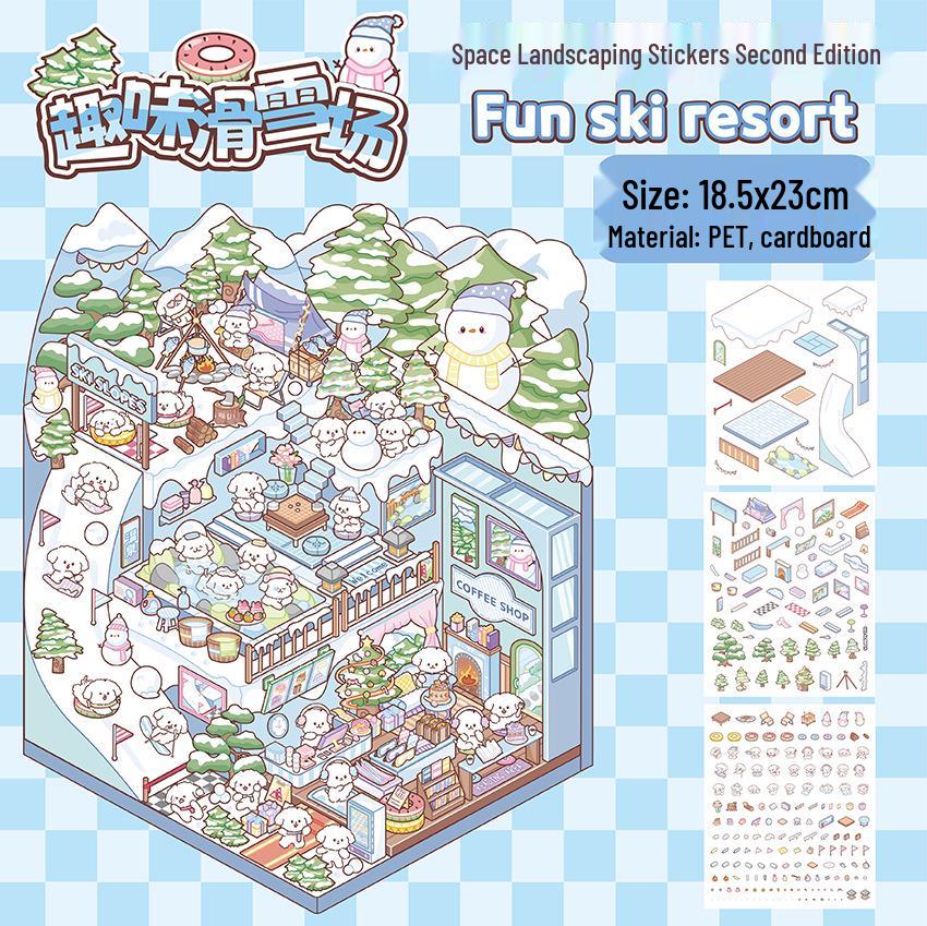 

Space-Themed 3D Landscaping Stickers: Second Edition Creative Miniature PET Decompression Stickers