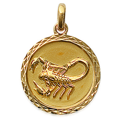 [R2922] - Gold Plated 'Scorpion' Pendant - 17 Mm