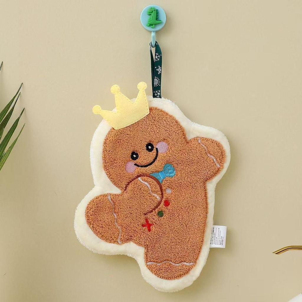Cartoon Christmas Hand Towel: Cute, Thickened, Absorbent Kitchen & Bathroom Towel for Kids