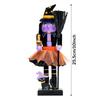 Halloween Nutcrackers Nutcracker Soldier Figurine Model Wooden Handpainted Collectible Decoration for Shelf Table Centerpiece