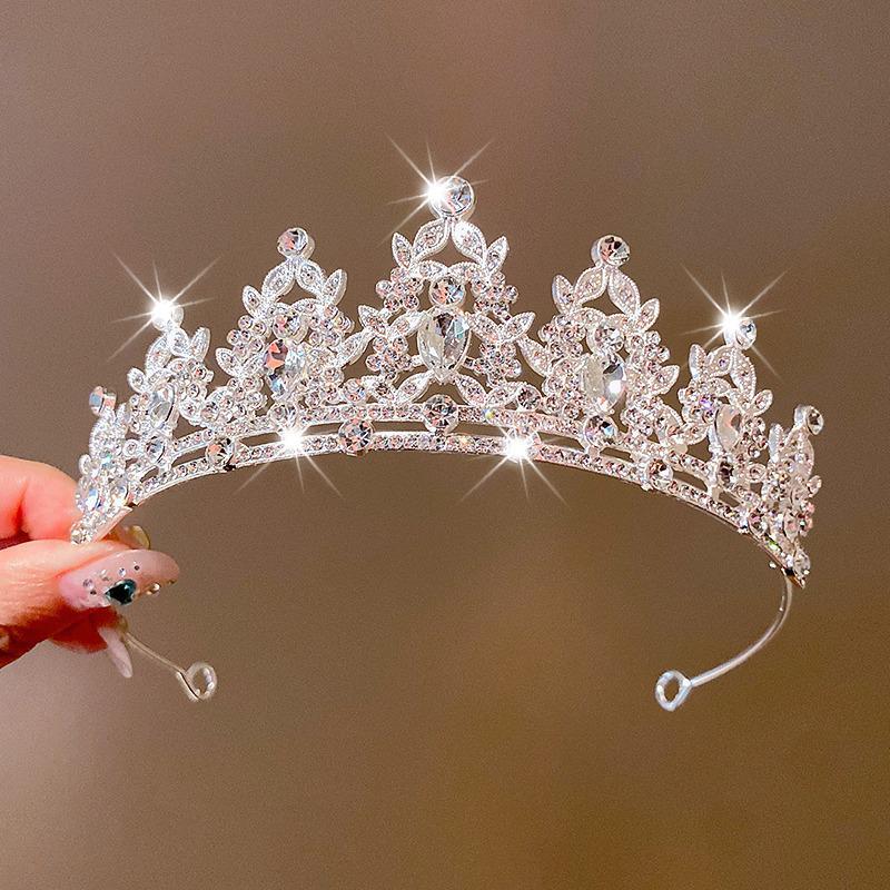 Elegant Rhinestone Princess Crown: Stylish High-End Headwear for Parties & Birthdays