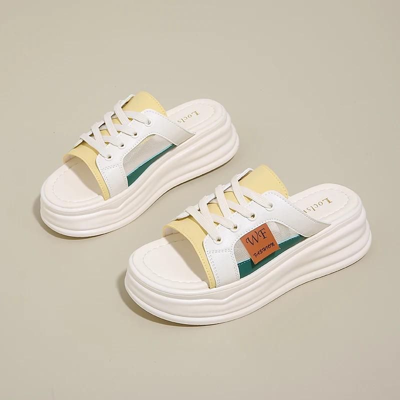 Fashion New Fashion Women's Shoes Flat  Sandals Summer 2025 Thick Sole Comfortable Non-slip Wear-resistant Outdoor Slippers