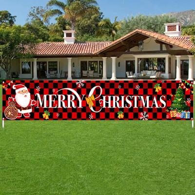 Christmas Decorations Banner Christmas New Old Man Letters Holiday Party Scene