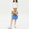 Longchamp Le Pliage Green Bottoncino Monocolore Pieghevole Bordatura Tela Riciclata Borsa a Mano Piccola da Donna Blu Fiordaliso L1621919P82