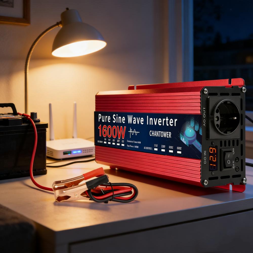 Pure Sine Wave Inverter 12V 220V 220W-5000W DC To AC Europe Socket Power Voltage Converter Car Solar Inverter Charger Adapter