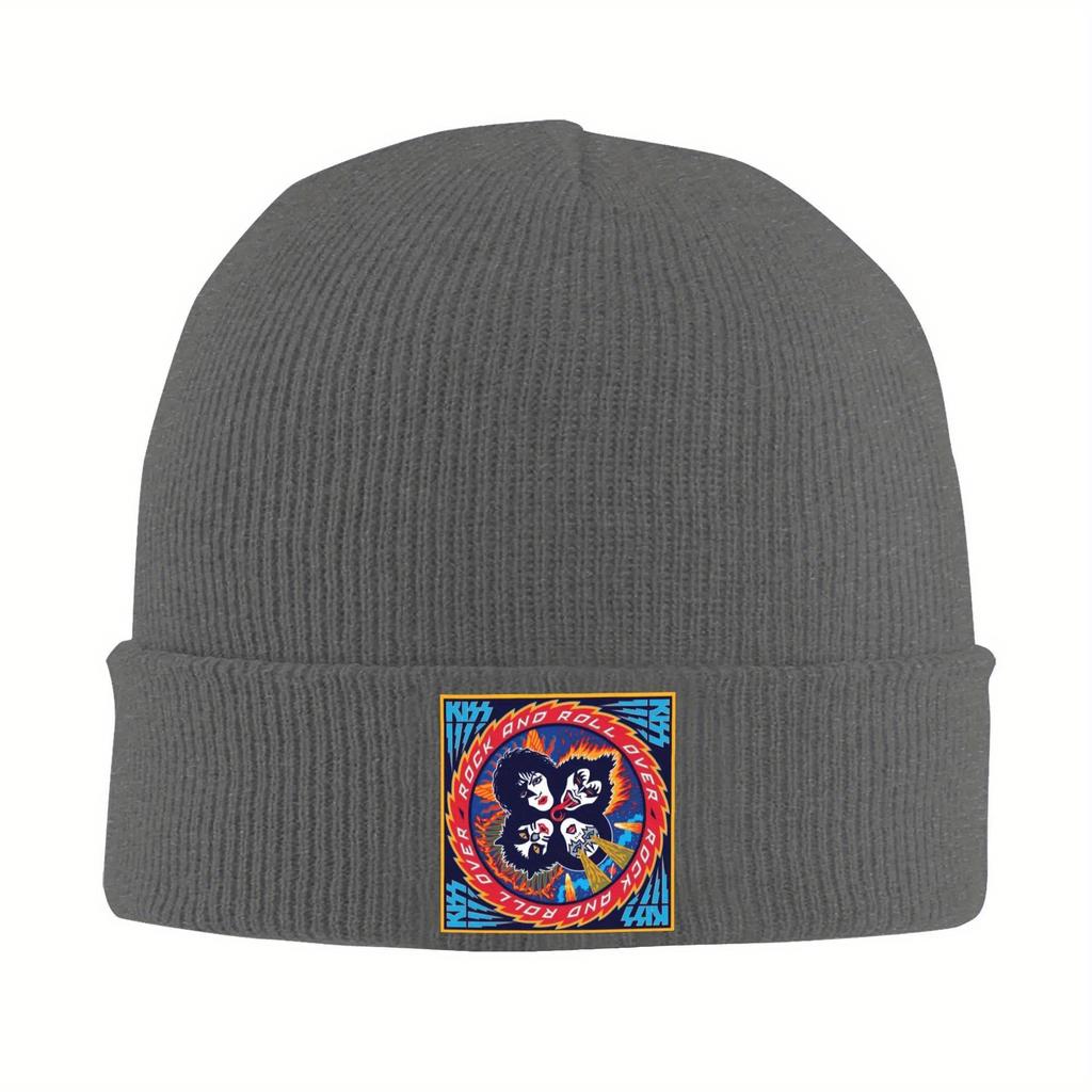 Custom Kiss Hard Rock Roll Music Beanie Cap Winter Warm Bonnet Femme Knitting Hat Ski Skullies Beanies Hat For Men Women