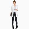 Damenblazer im europäischen und amerikanischen Stil - Reverskragen, Ein-Knopf-Verschluss, Mittellang, Slim Fit, Perfekt für den Arbeitsweg.