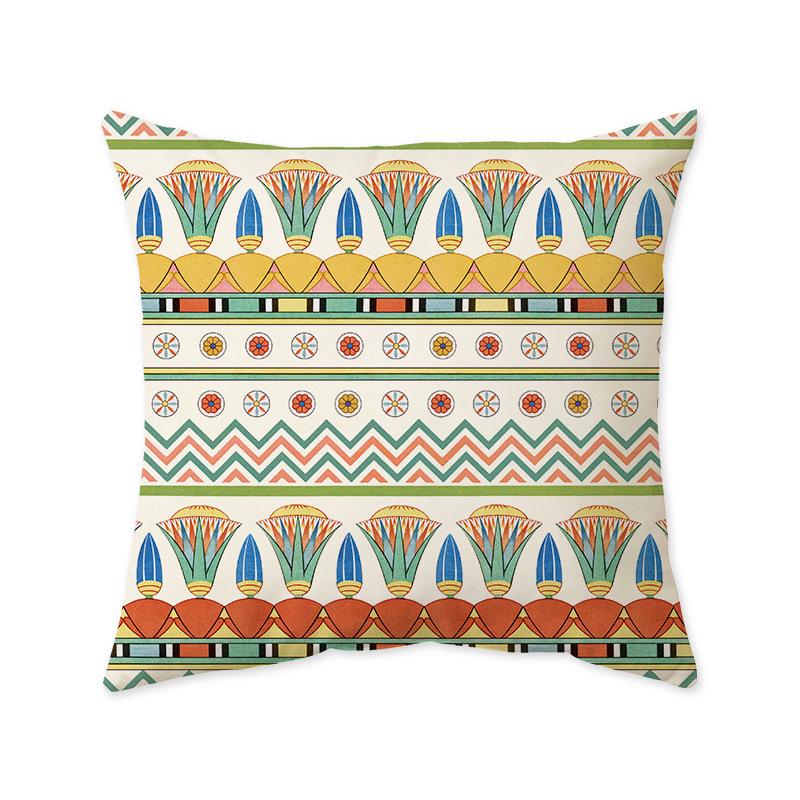 Nordic Geometric Ultra-Soft Cushion Cover, Retro Indian Light Luxury Sofa & Bedroom Lumbar Pillow