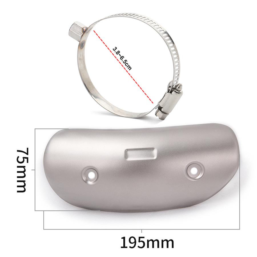 For Motorcycle Exhaust Pipe Anti-Scalding Cover 806-Titanium Color