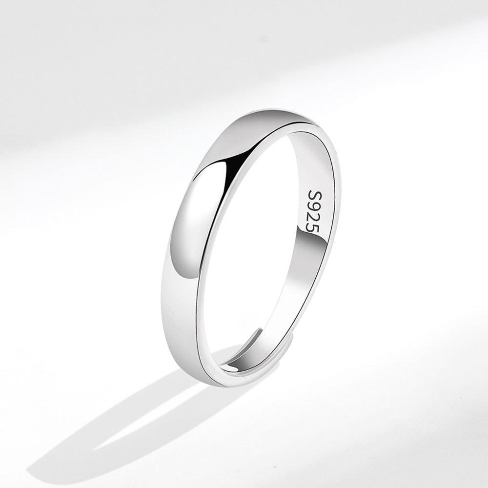 

Minimalist Open Band Couple Rings For Valentine Smooth Surface Unisex Love Promise Ring Simple Design For Him And Her adjustable open end