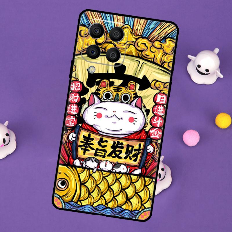 Cat Dragon Rabbit Chinese Style Cover For Samsung Galaxy M54 M14 M34 M33 M13 M23 M53 M15 M55 M31 M51 M20 M30s M32 M52 Case