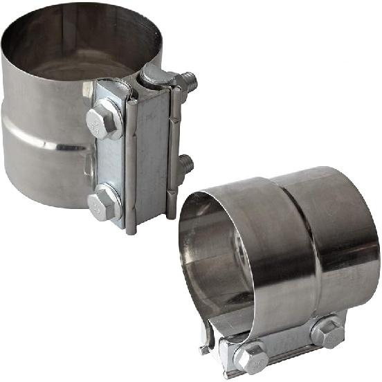 3" Inch Exhaust Clamps Stainless Steel Muffler Band Clamp for 3" Inner Diameter To 3" Outer Diameter Turbo Downpipe Tip Car System Connection (2