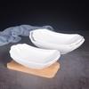 Peacock Tail Bowl - Irregular White Ceramic Tableware for Hot and Cold Dishes, Creative Salad or Hotel Use